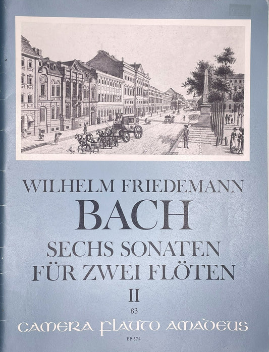 Six Sonatas for Two Flutes Vol. 2 by W.F. Bach