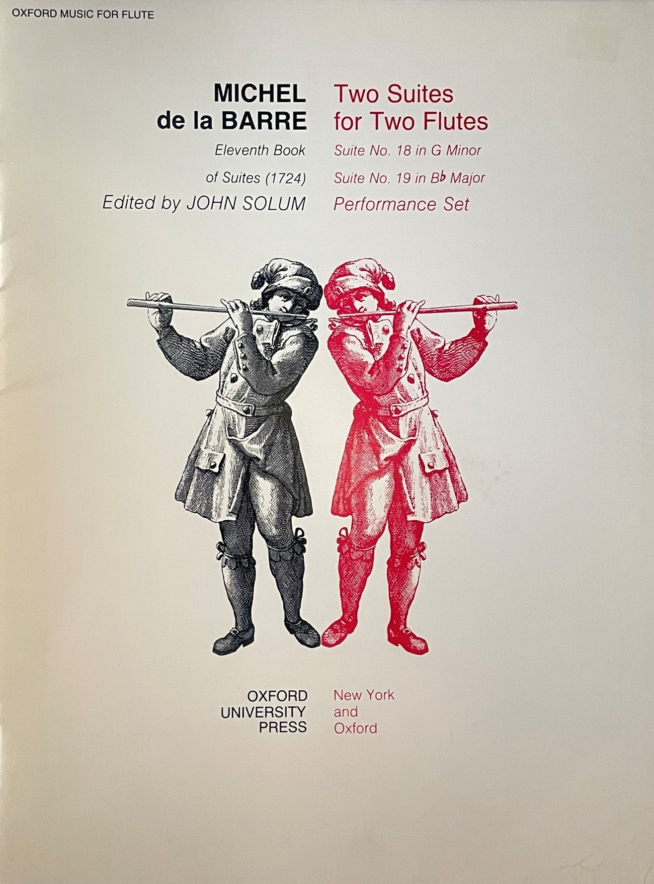 Two Suites for Two Flutes by Michel de la Barre