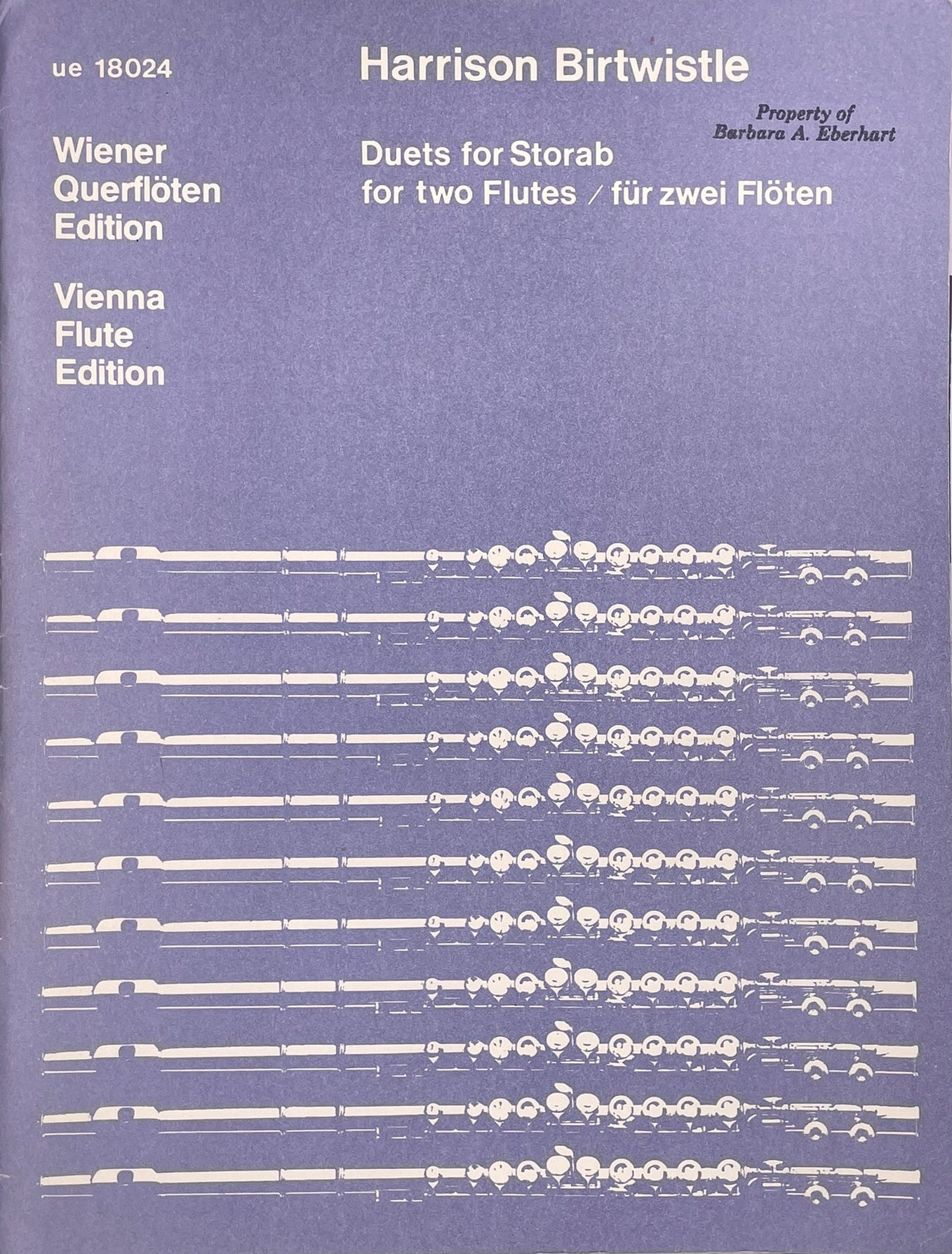 Duets for Storab for Two Flutes by Harrison Birtwistle