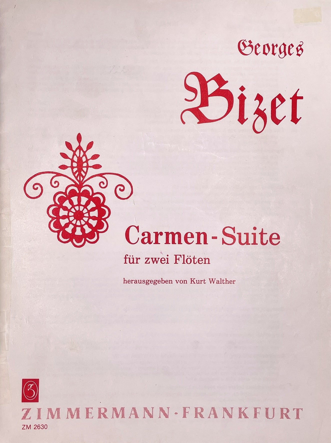 Carmen Suite for Two Flutes by Georges Bizet