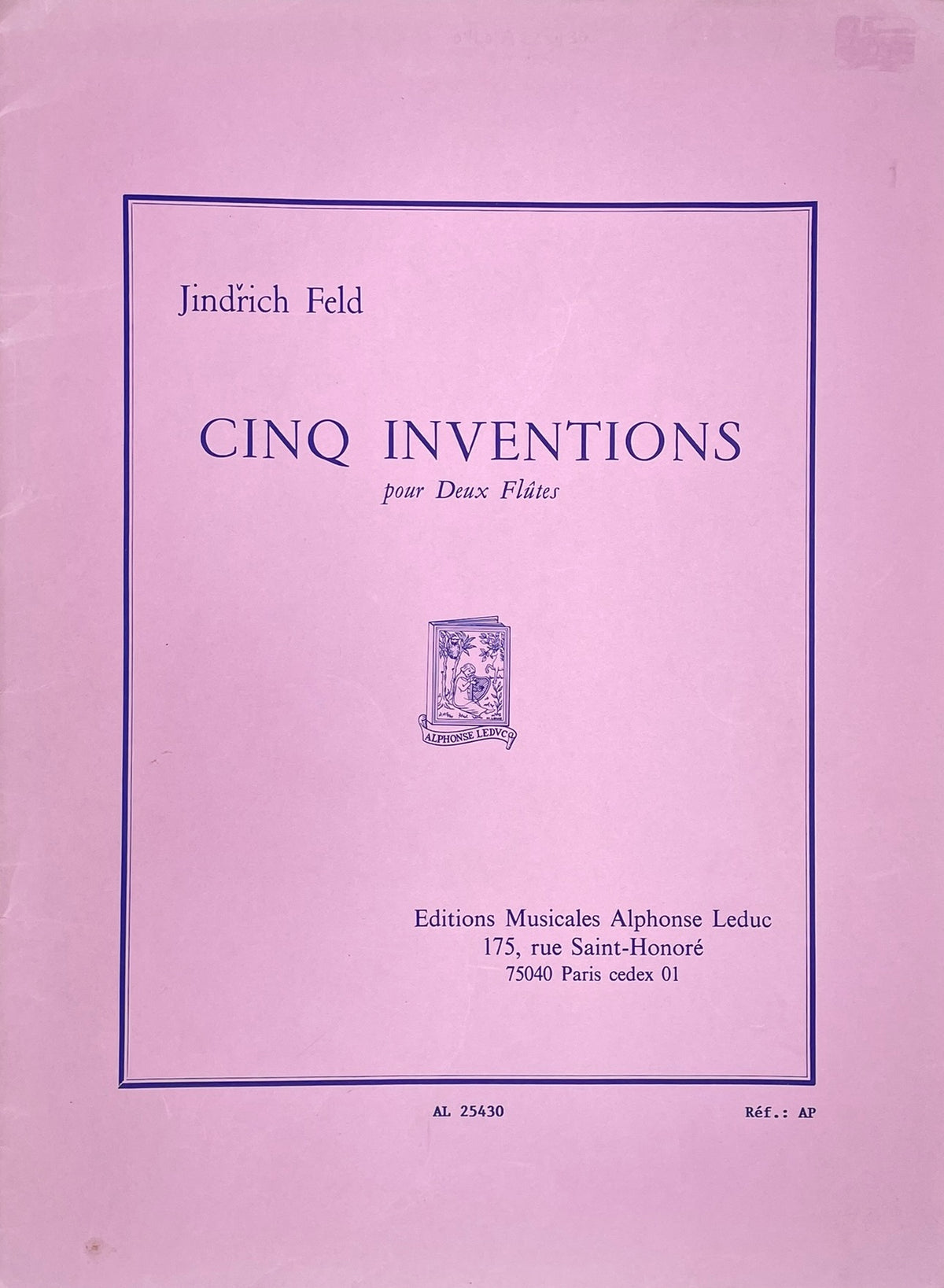 Five Inventions for Two Flutes by Jindrich Feld