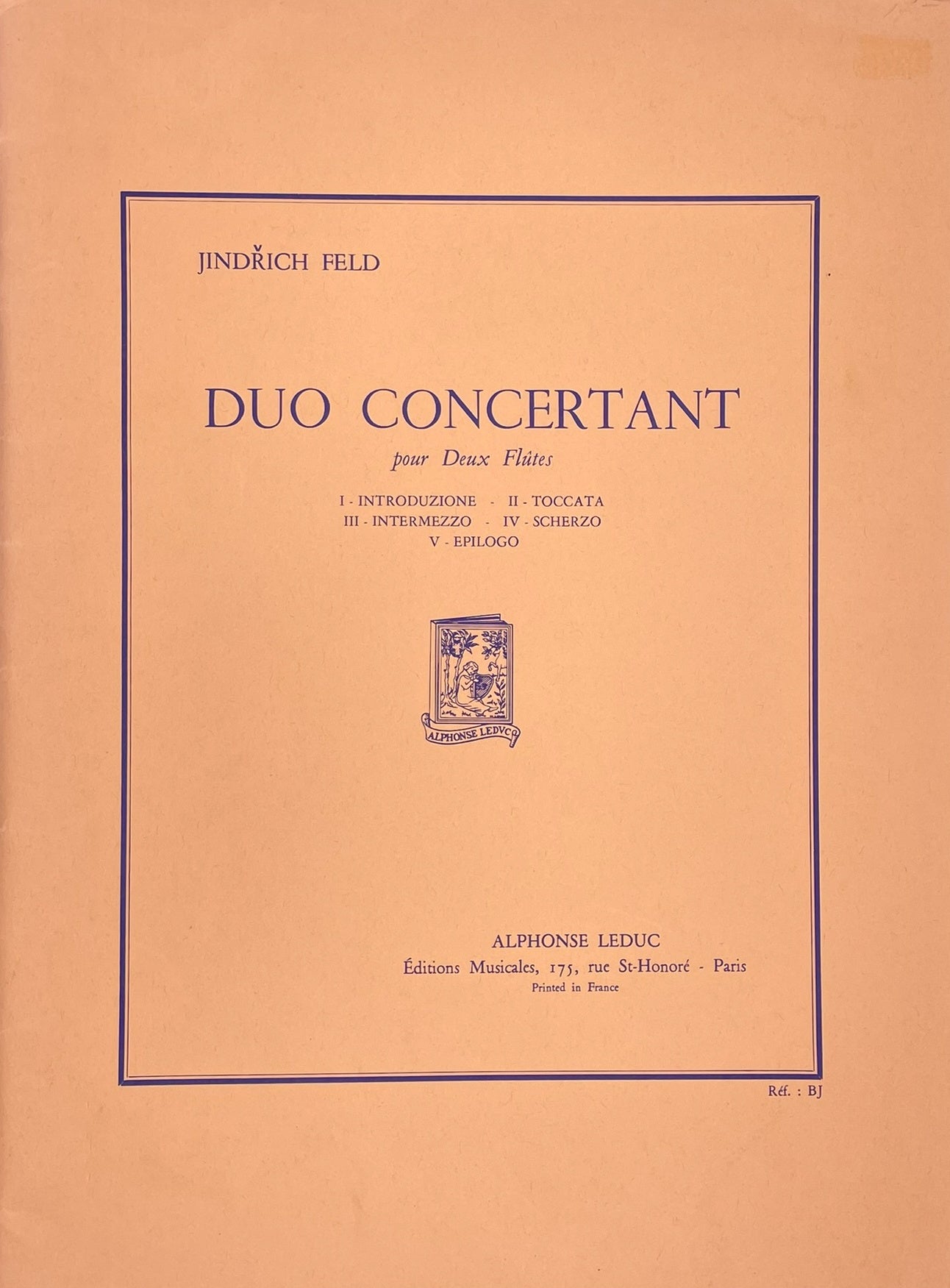 Duo Concertant for Two Flutes by Jindrich Feld
