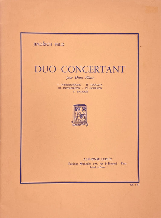 Duo Concertant for Two Flutes by Jindrich Feld