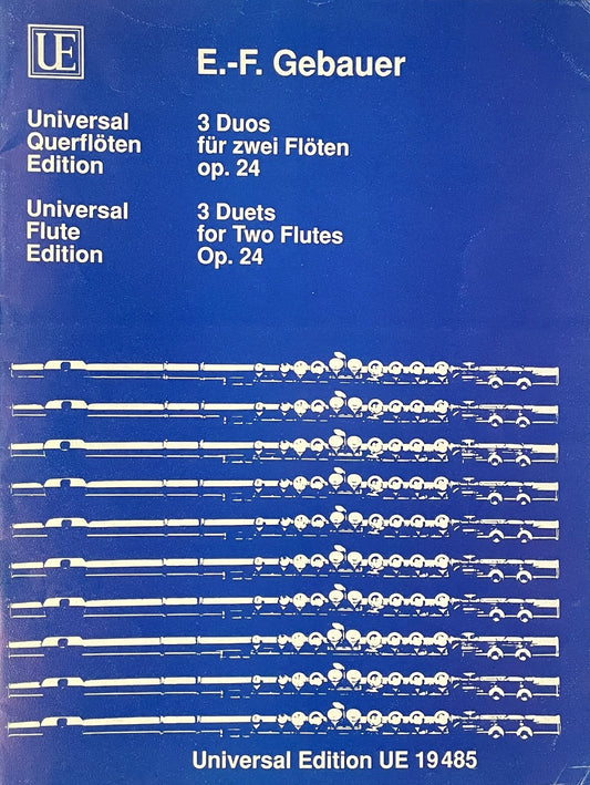3 Duos for 2 Flutes, Op. 24 by E.F. Gebauer