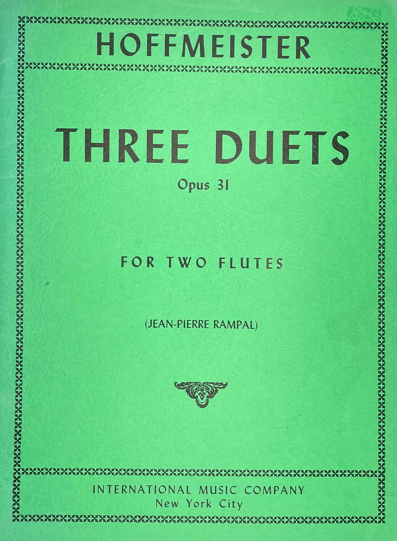 Three Duets for Two Flutes, Op. 31 by F.A. Hoffmeister