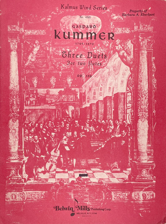 Three Duets for Two Flutes, Op. 132 by Gaspard Kummer