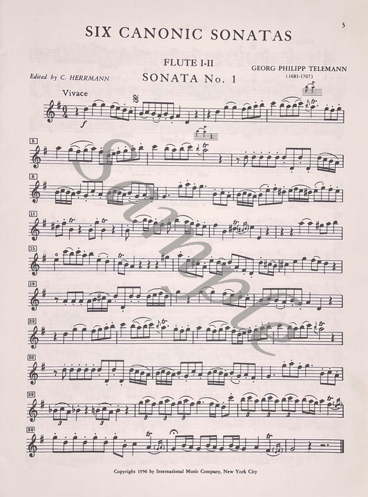 Six Canonic Sonatas by Georg Philipp Telemann