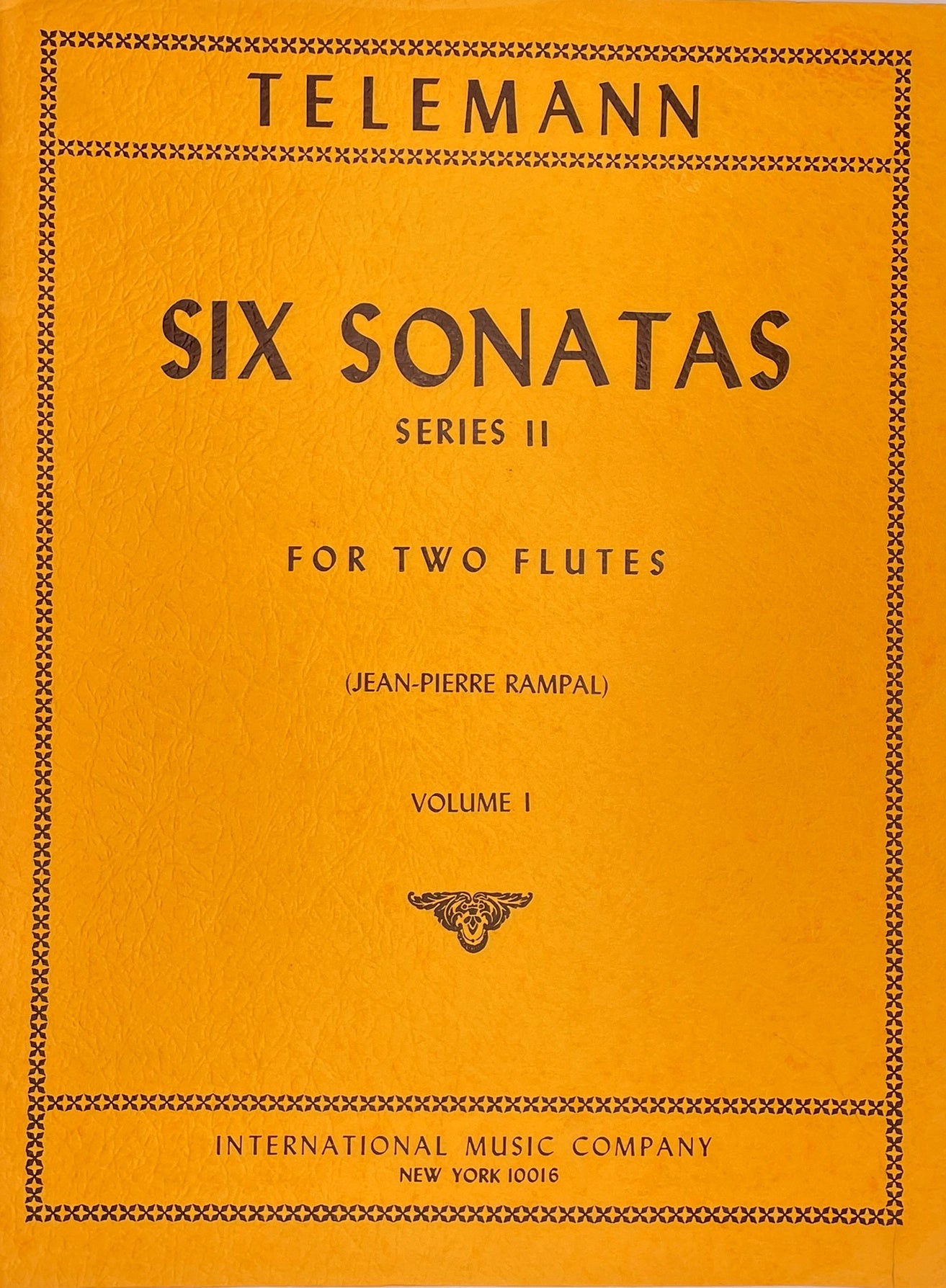Six Sonatas for Two Flutes Vol. I Georg Philipp Telemann