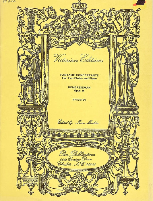 Fantasie Concertante for Two Flutes & Piano, Op. 36 by Jules Demersseman