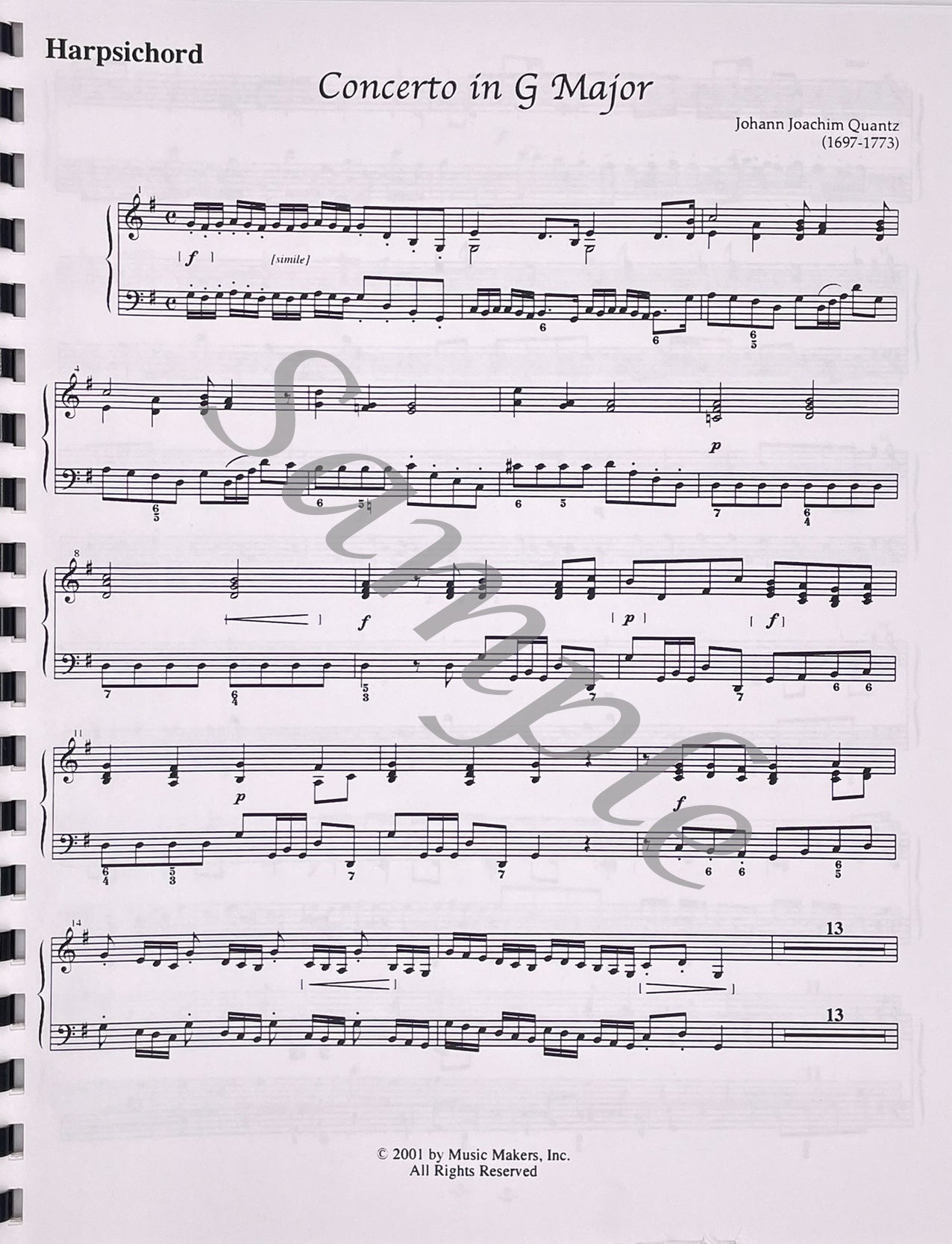 Double Flute Concerto in G Major, QV 6:7 by Johann Joachim Quantz