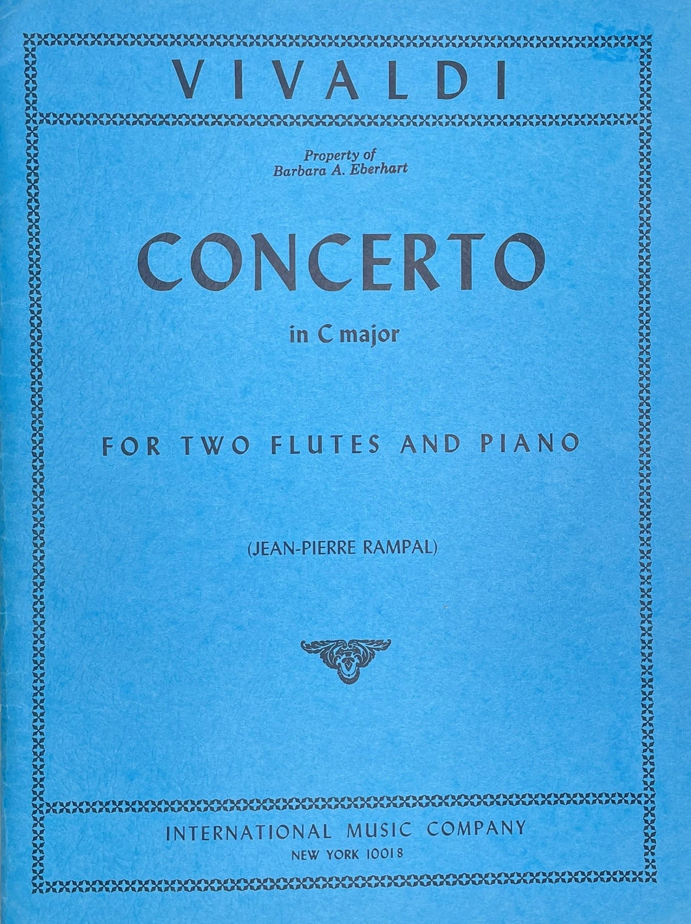 Concerto in C Major for Two Flutes and Piano by Antonio Vivaldi