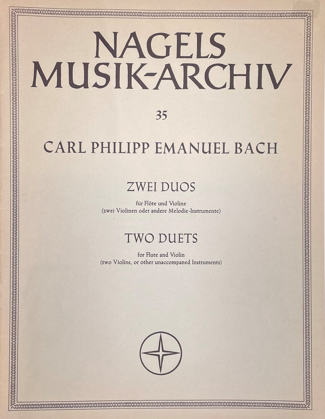 Two Duets for Flute and Violin by CPE Bach