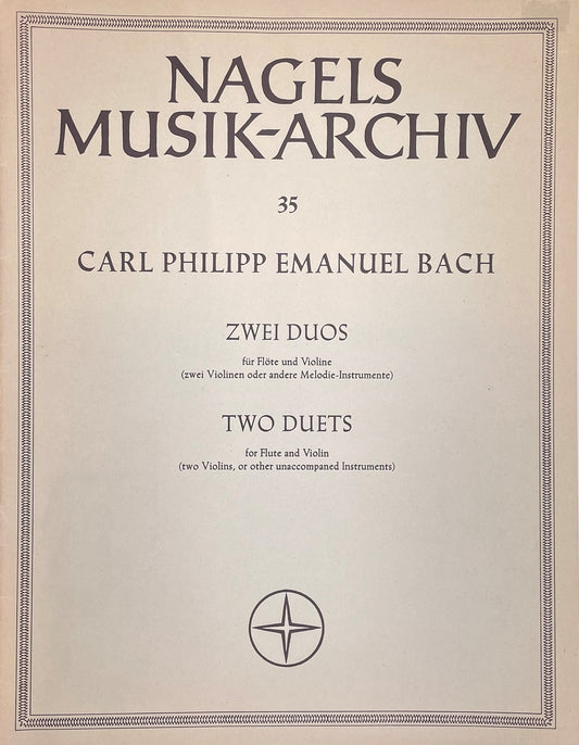 Two Duets for Flute and Violin by CPE Bach