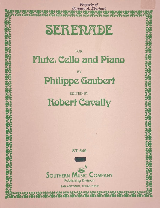 Serenade for Flute, Cello and Piano by Philippe Gaubert