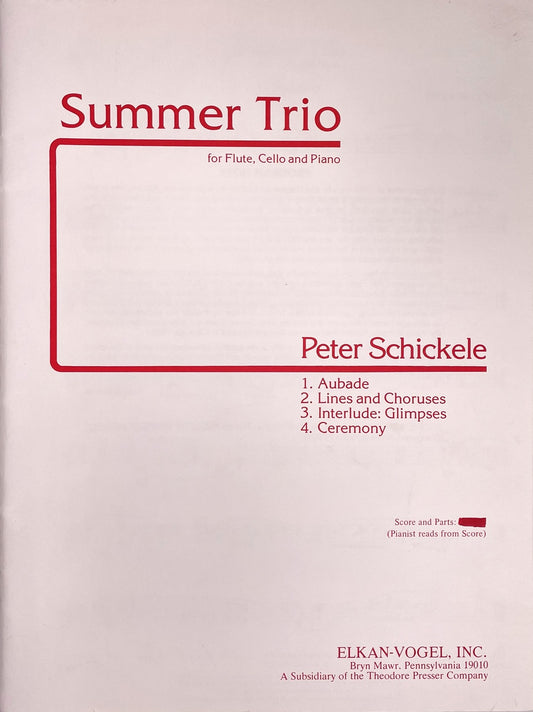 Summer Trio for Flute, Cello and Piano by Peter Schickele