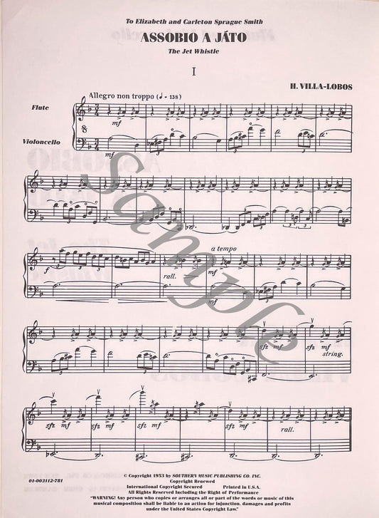 Assobio a Jato (The Jet Whistle) for Flute and Cello by Heitor Villa-Lobos