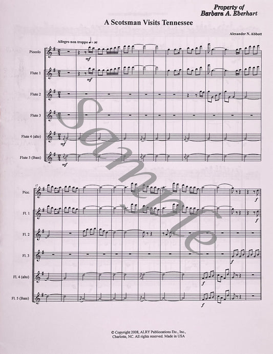 A Scotsman Visits Tennessee for Flute Choir by Alexander N. Abbott