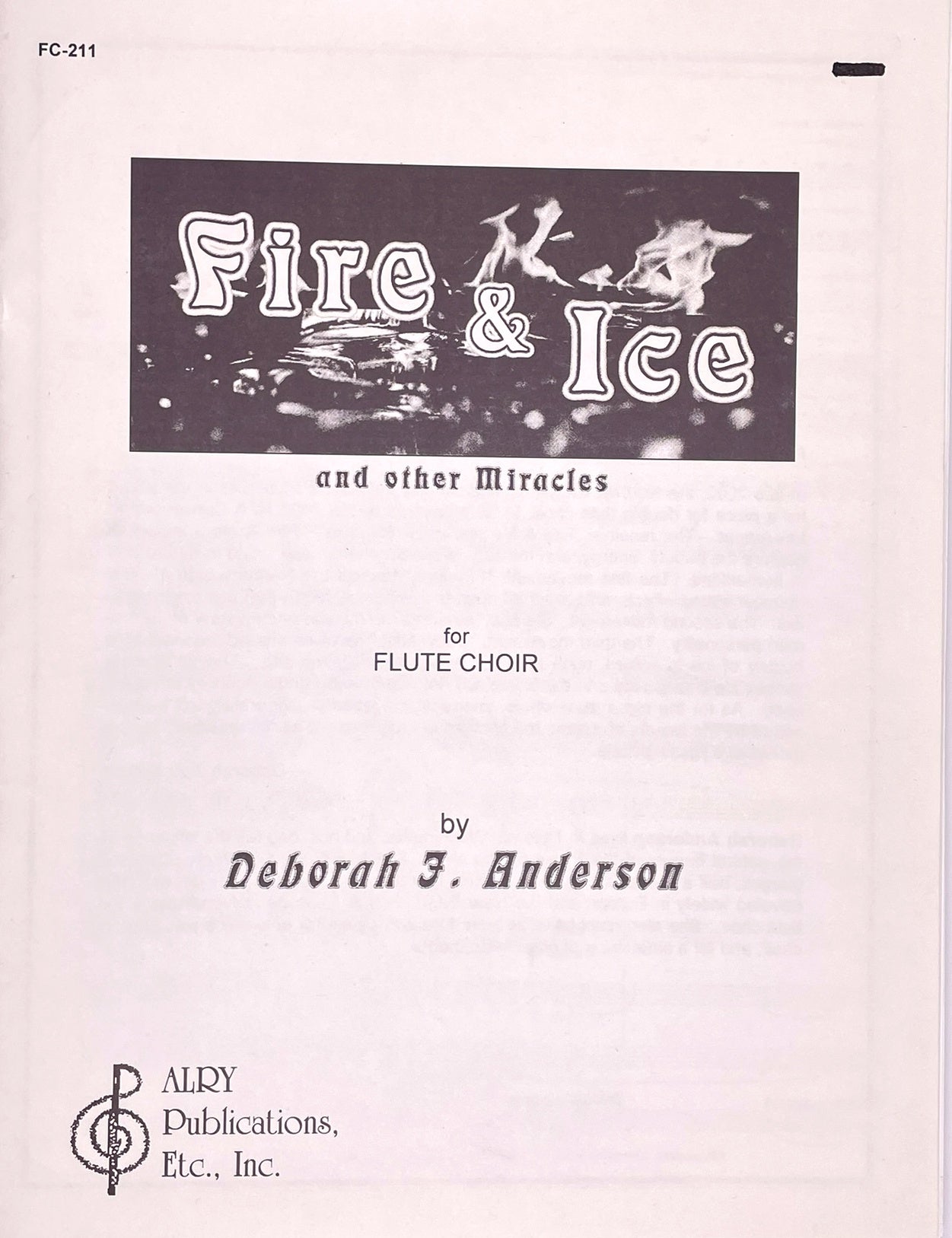 Fire & Ice for Flute Choir by Deborah Anderson