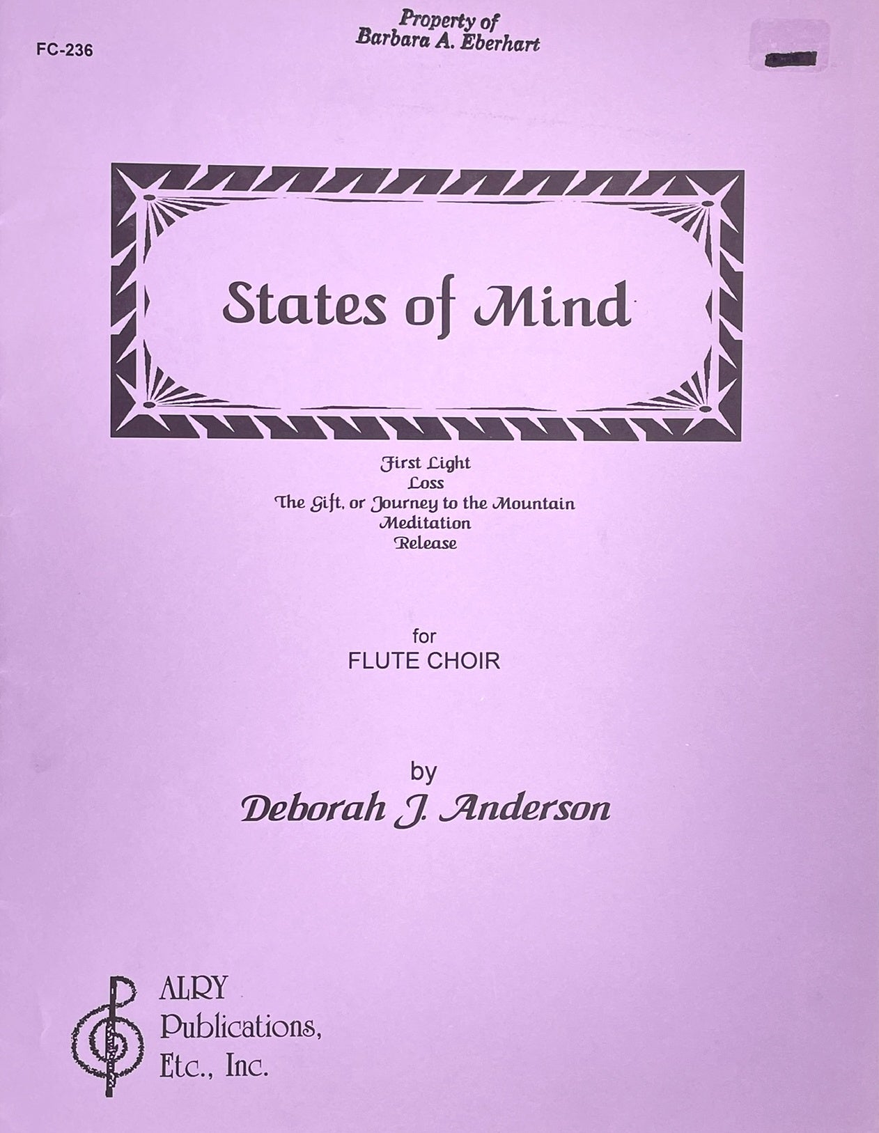States of Mind for Flute Choir by Deborah Anderson