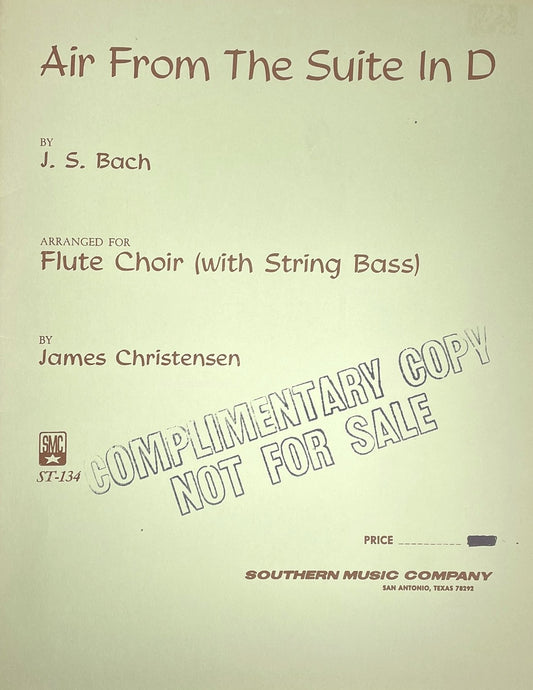 Air from the Suite in D for Flute Choir by J.S. Bach