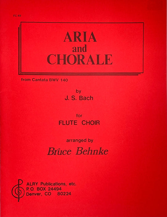 Aria and Chorale from Cantata BWV 140 for Flute Choir by J.S. Bach