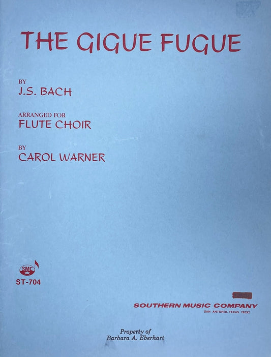 The Gigue Fugue for Flute Choir by J.S. Bach
