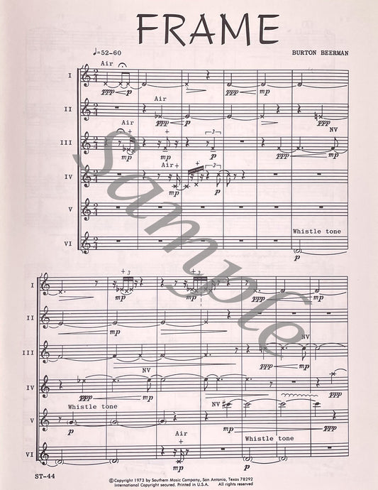 Frame for Six Flutes by Burton Beerman