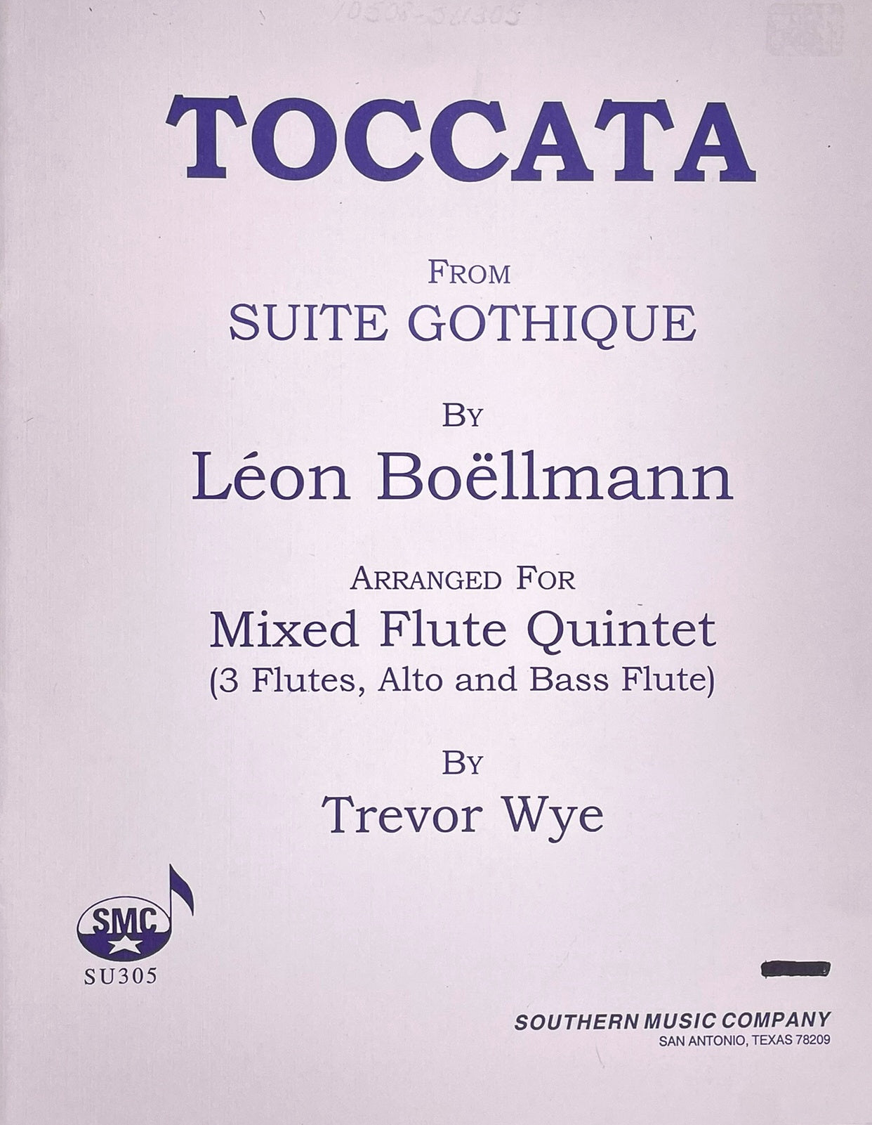 Toccata from Suite Gothique for Flute Quintet by Léon Boëllmann