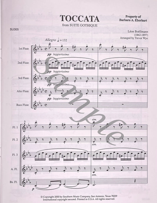 Toccata from Suite Gothique for Flute Quintet by Léon Boëllmann