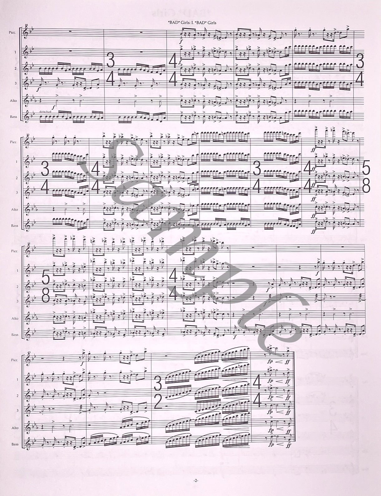 *Bad* Girls for Flute Choir by Doug Borwick
