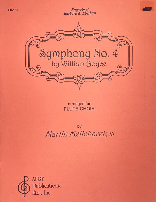 Symphony No. 4 for Flute Choir by William Boyce