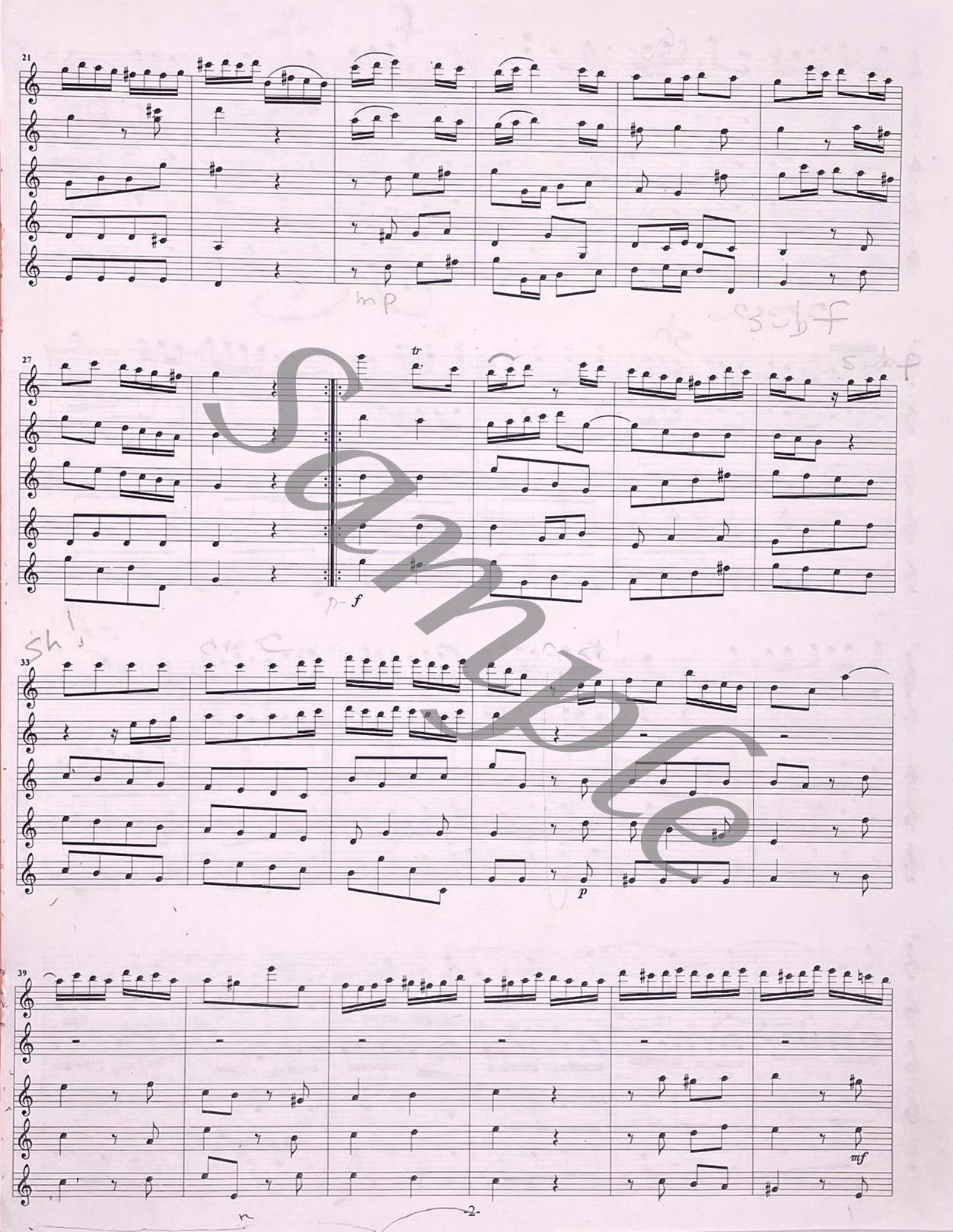 Symphony No. 4 for Flute Choir by William Boyce