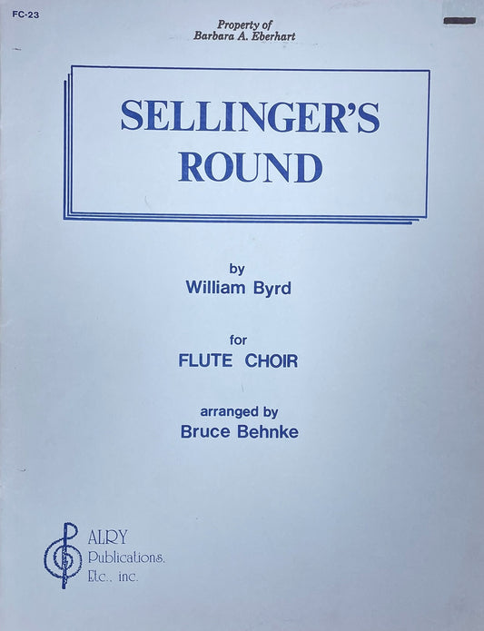 Sellenger's Round for Flute Choir by William Byrd