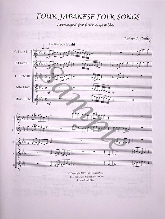 Four Japanese Folk Songs for Flute Choir arranged by Robert L. Cathey