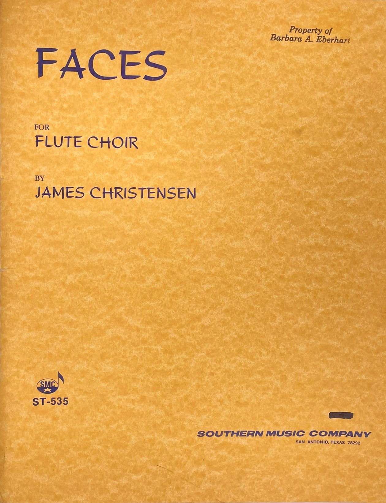 Faces for Flute Choir by James Christensen