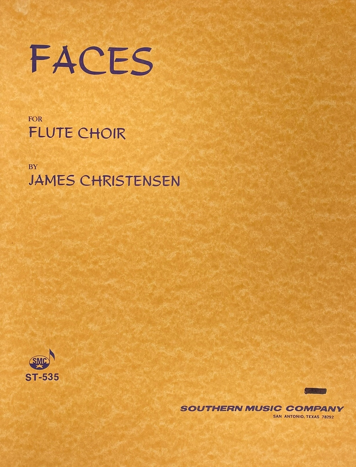 Faces for Flute Choir Score by James Christensen