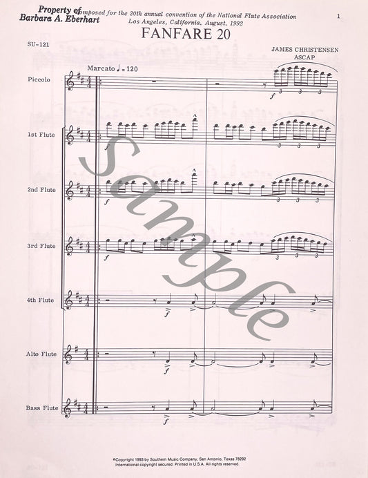 Fanfare 20 for Flute Choir by James Christensen