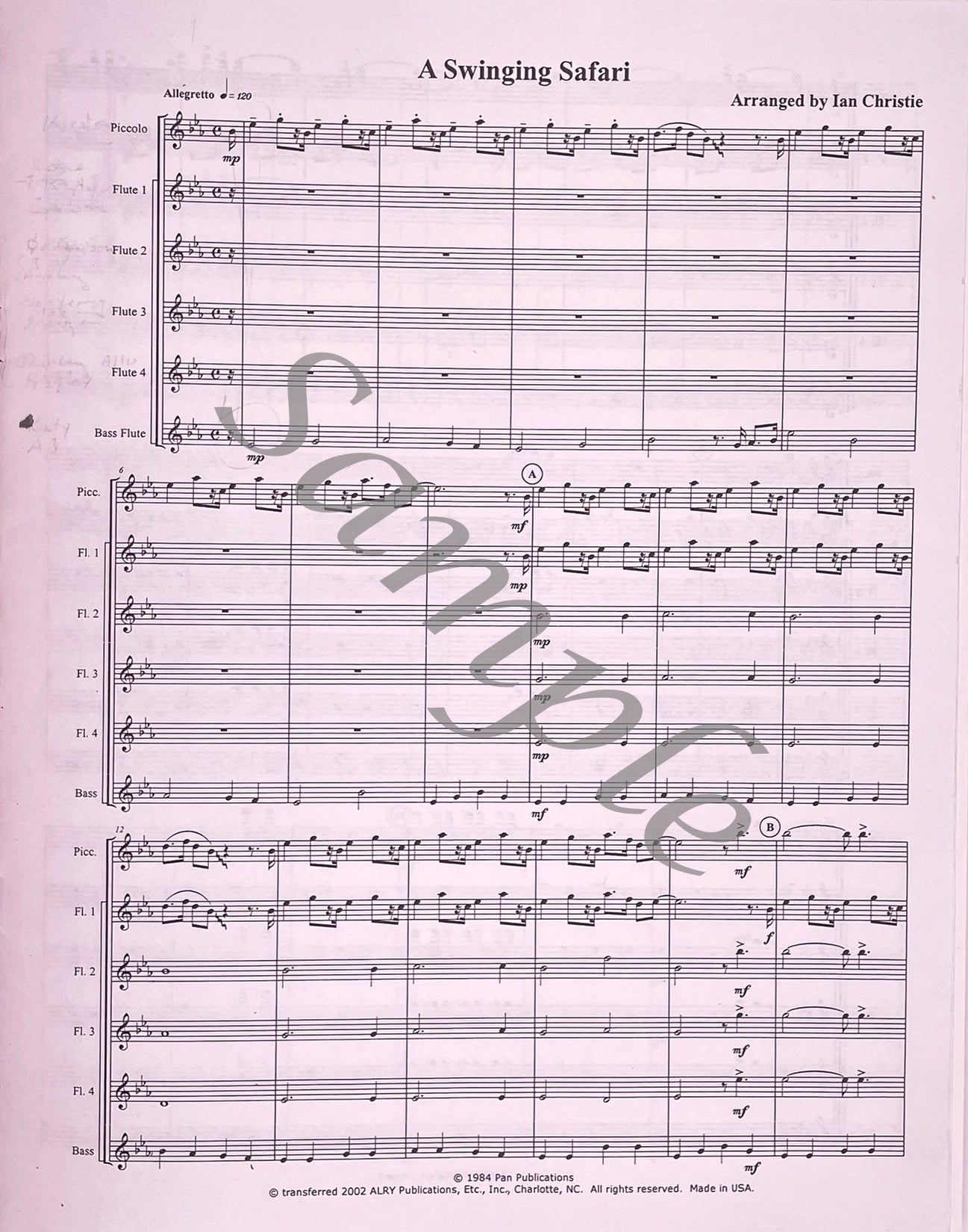 A Swinging Safari arranged by Ian Christie