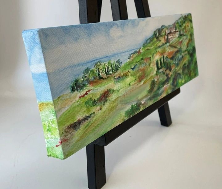 Tuscan Reminiscence - Original Acrylic Painting by Sophia Eberhart (Free USA Shipping)
