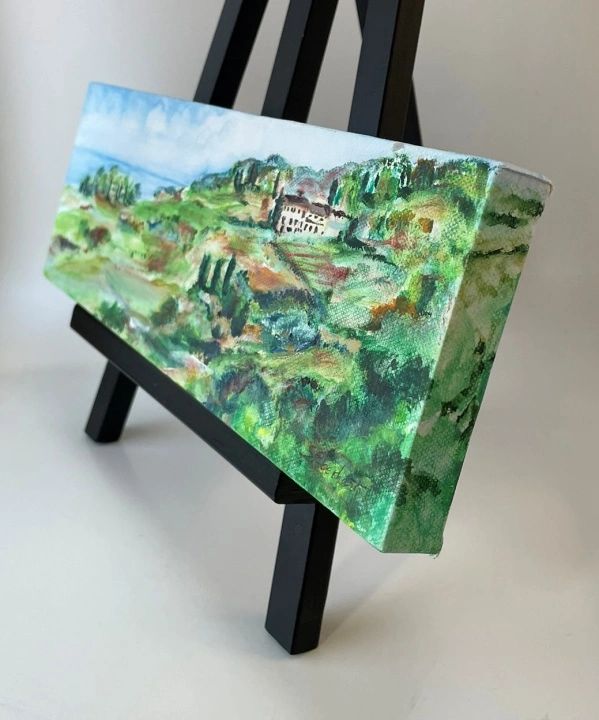 Tuscan Reminiscence - Original Acrylic Painting by Sophia Eberhart (Free USA Shipping)