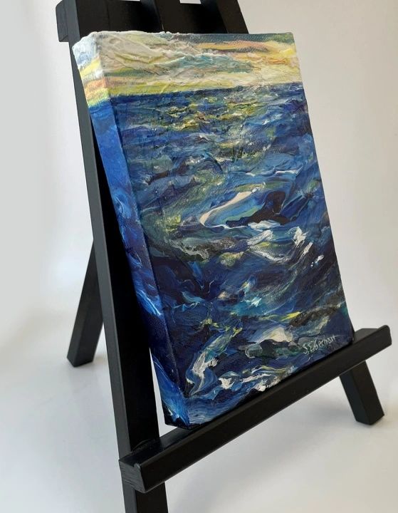 Full Circle Sea - Original Acrylic Painting by Sophia Eberhart (Free USA Shipping)
