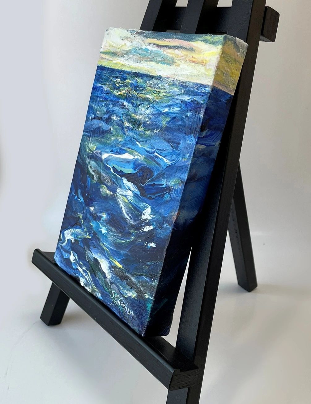 Full Circle Sea - Original Acrylic Painting by Sophia Eberhart (Free USA Shipping)
