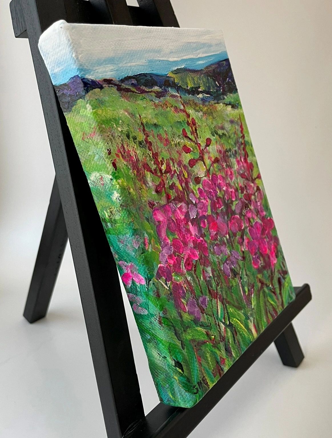 Fireweed Range - Original Acrylic Painting by Sophia Eberhart (Free USA Shipping)