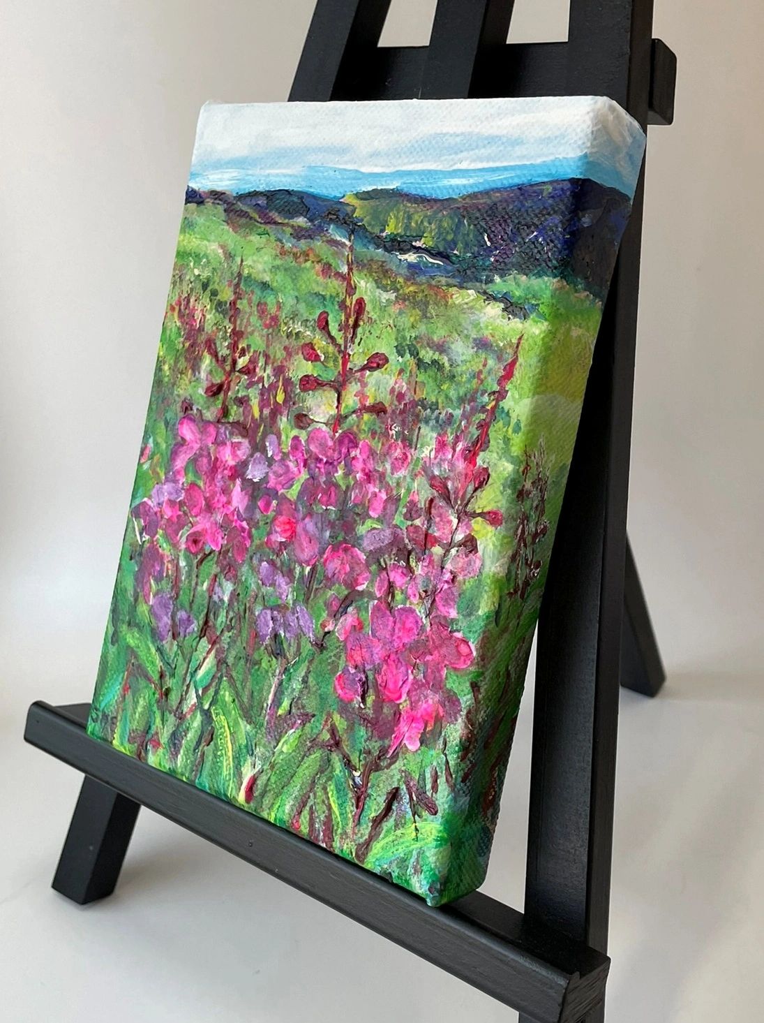 Fireweed Range - Original Acrylic Painting by Sophia Eberhart (Free USA Shipping)