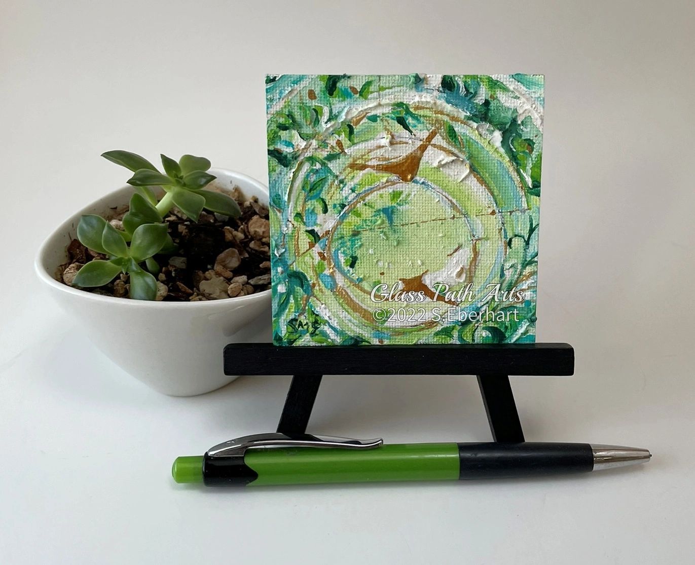 Flights of Fancy - Original Acrylic Miniature Painting by Sophia Eberhart (Free USA Shipping)