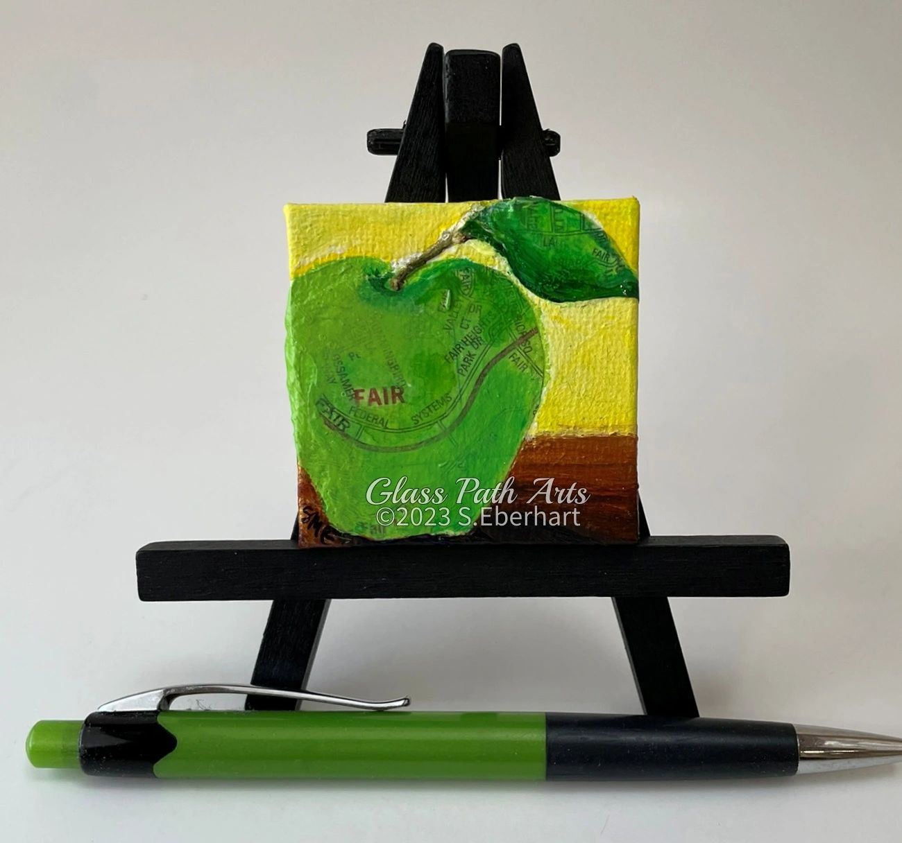 Fair School - Original Acrylic Miniature Painting by Sophia Eberhart
