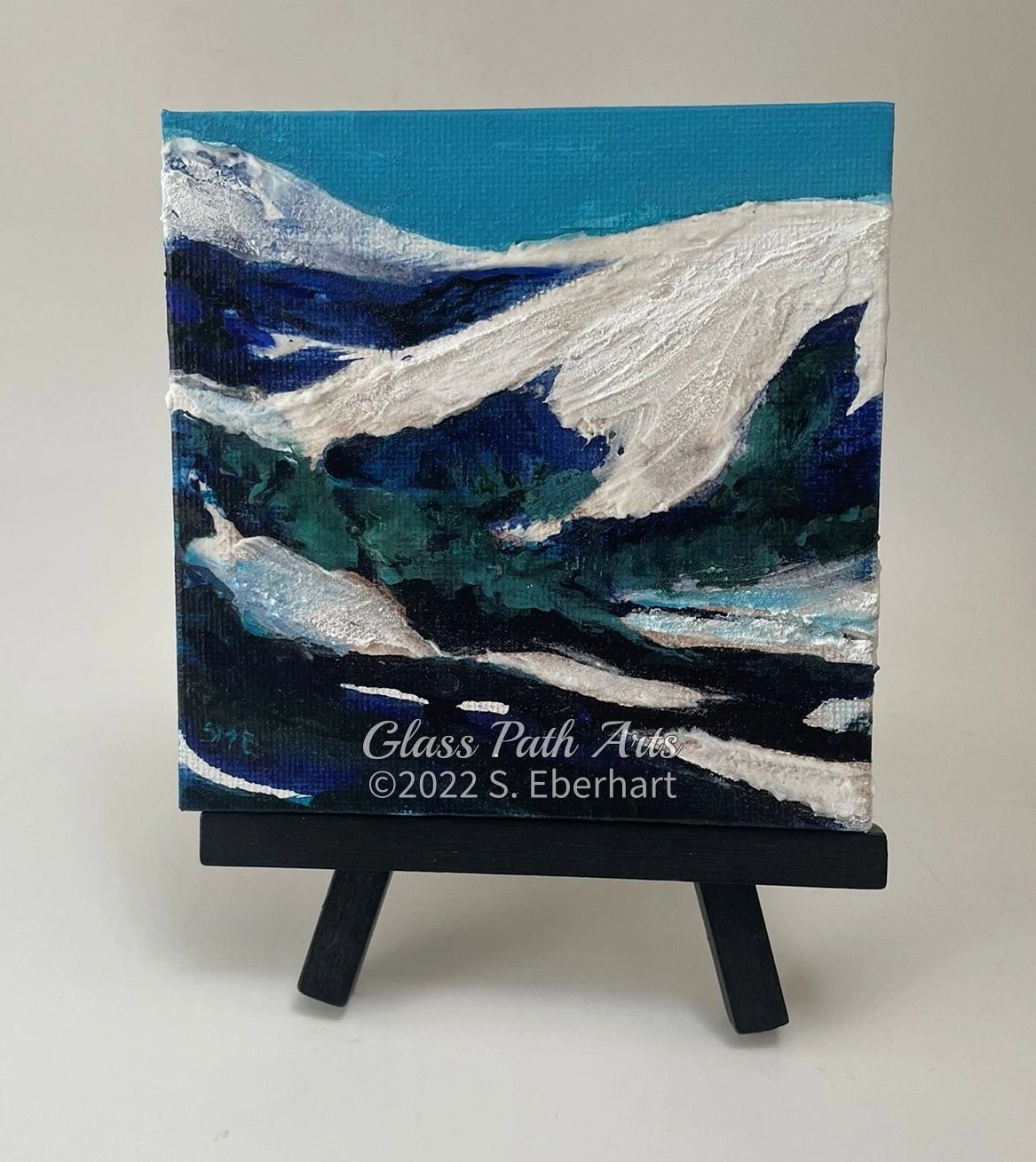 Spring Breakup - Original Acrylic Miniature Painting by Sophia Eberhart (Free USA Shipping)