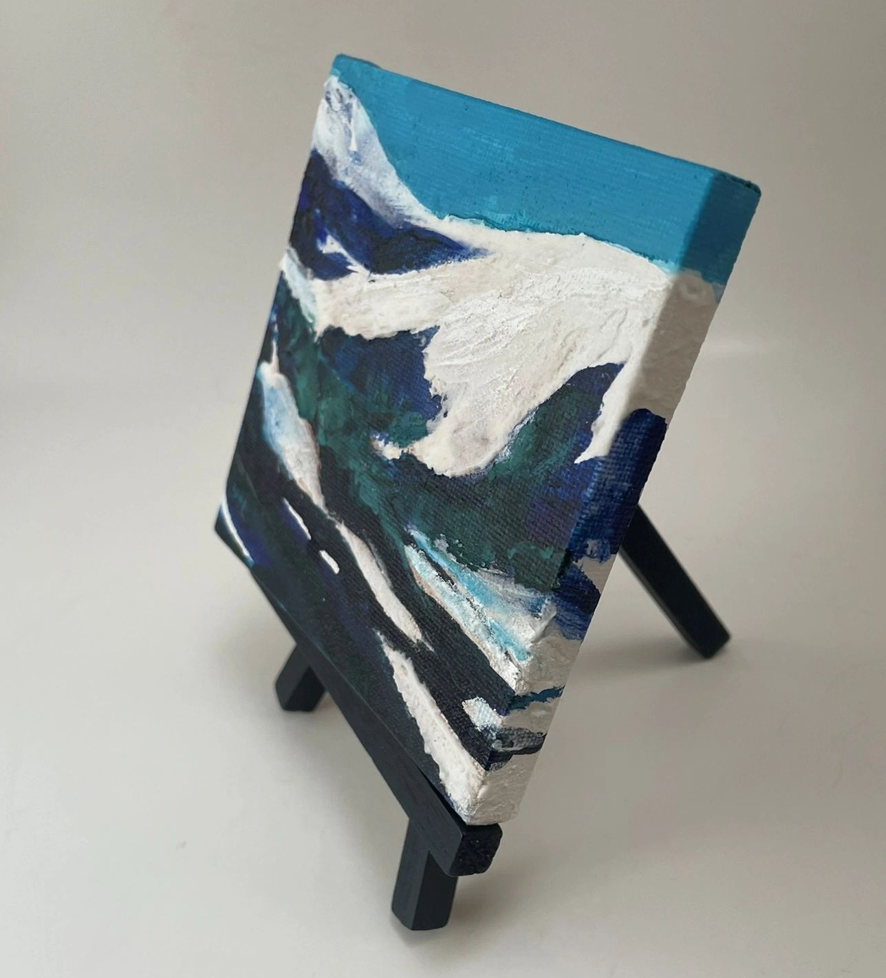Spring Breakup - Original Acrylic Miniature Painting by Sophia Eberhart (Free USA Shipping)