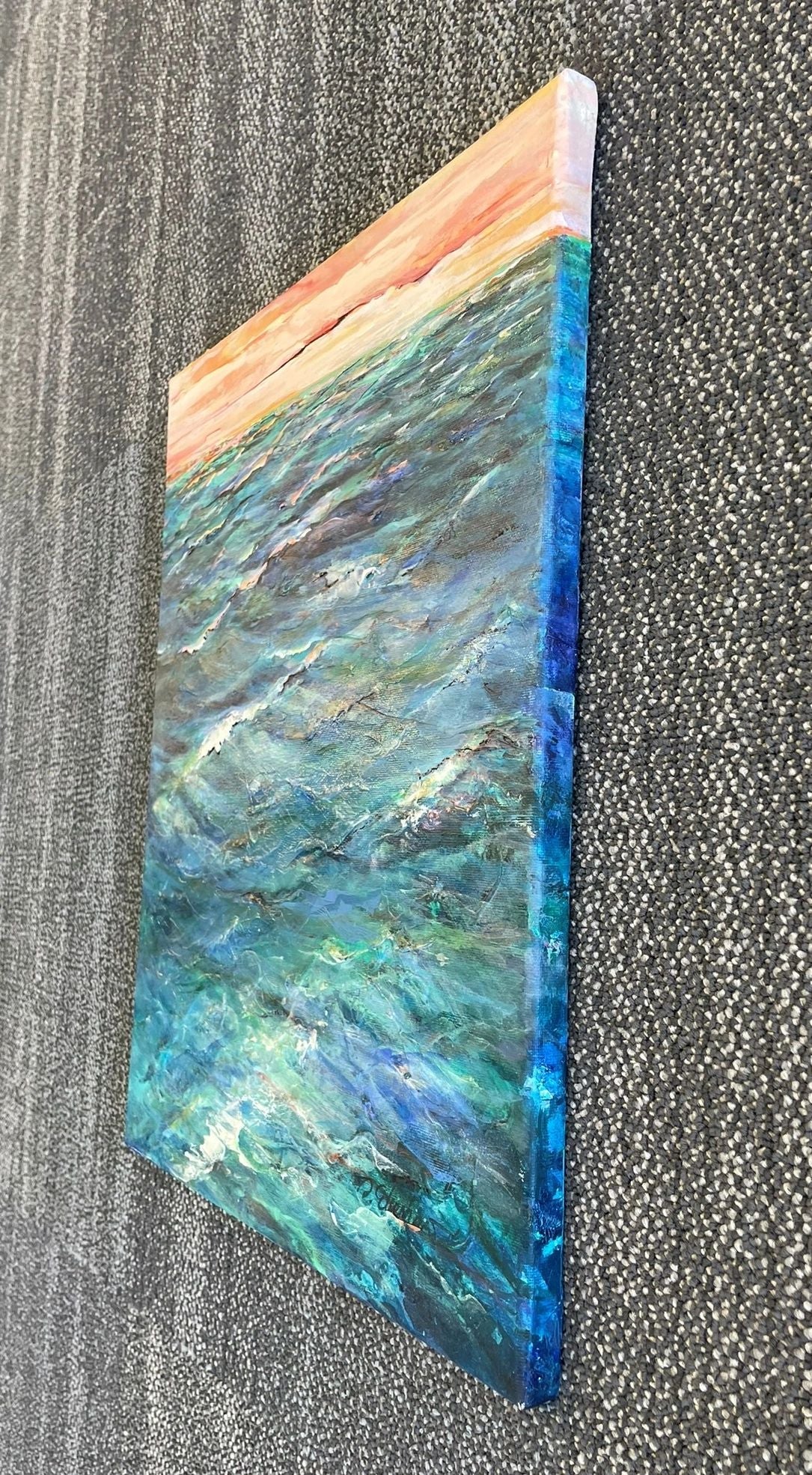 Red Sky II- Original Acrylic Painting by Sophia Eberhart (Free USA Shipping)