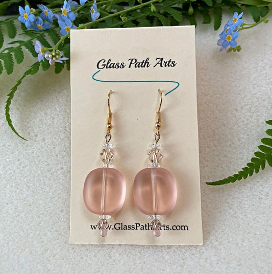 See-Through PInk Earrings